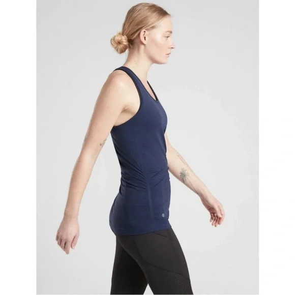 Athleta Navy Blue Speedlight Seamless Tank Top - Picture 2 of 10